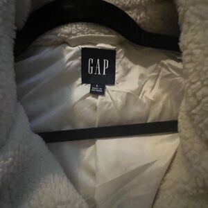 GAP Cream Teddy Jacket Soft Plush Warmth